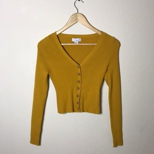 Gold/yellow long sleeve cardigan/shirt